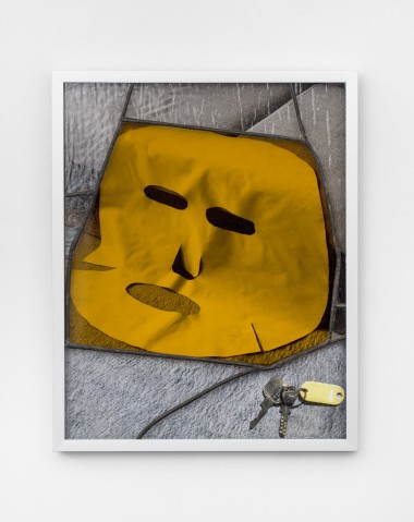 Not sure if it’s a smile, Archival photo print, stained glass, lead, aluminium frame, 50x40x3, 2020